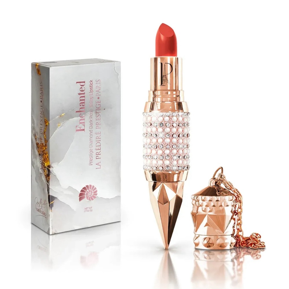 La Prestige Paris Smiling Hibiscus Prestige Enchanted Dark Rose Lipstick $180 💄